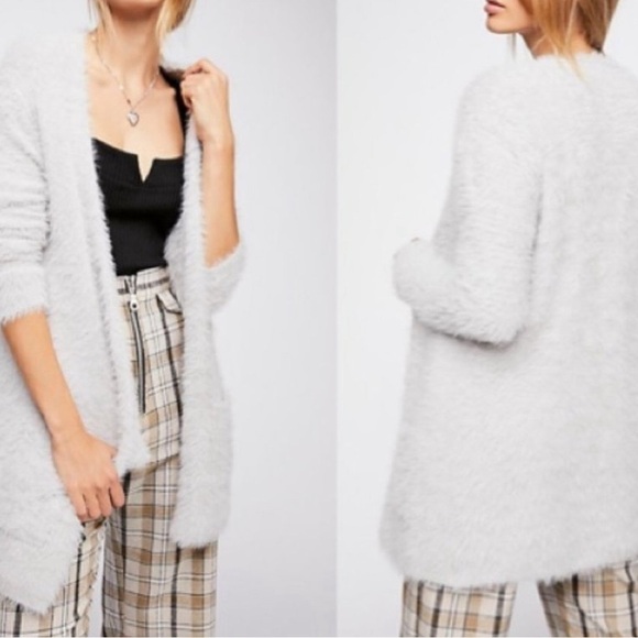 Free People Women’s Faux Fur Fuzzy Cardigan Size XS - Picture 1 of 9